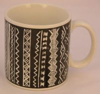 Sakura BATIK Sue Zipkin Coffee Mug B&W Lines